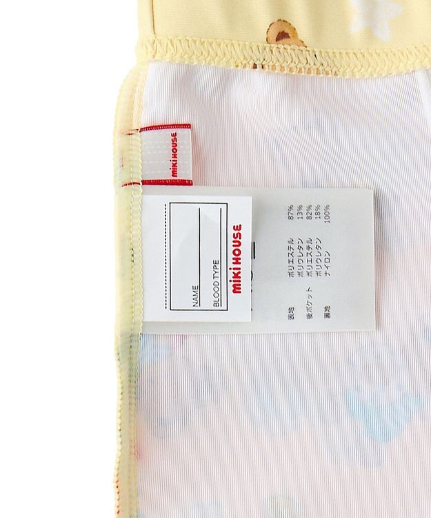 MIKI HOUSE HOT BISCUITS 【ミキハウス】【80-110cm】ミキハウスベア ５分丈水着 黄