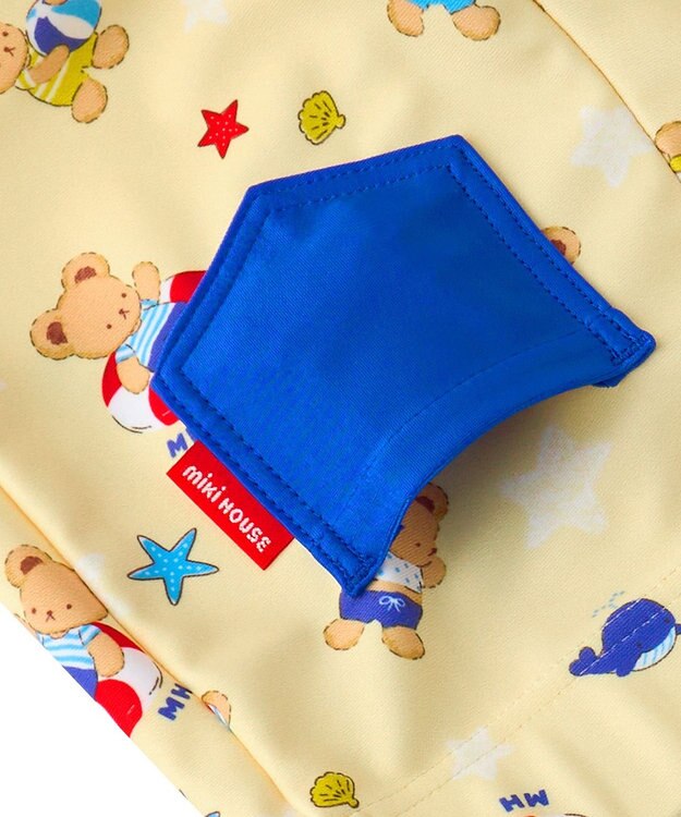 MIKI HOUSE HOT BISCUITS 【ミキハウス】【80-110cm】ミキハウスベア ５分丈水着 黄