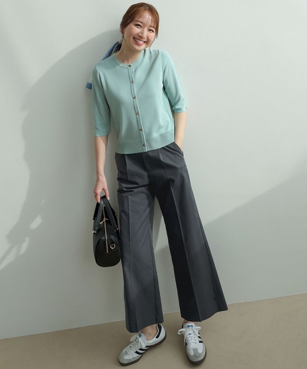 ANY SIS ツイステッドクリアチノワイド パンツ アイアンブルー