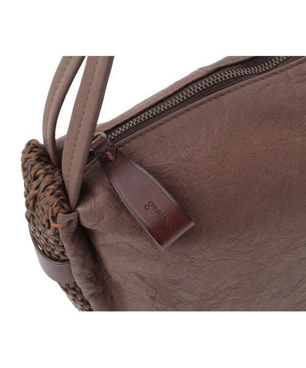 genten アマカ トートバッグ ダークブラウン