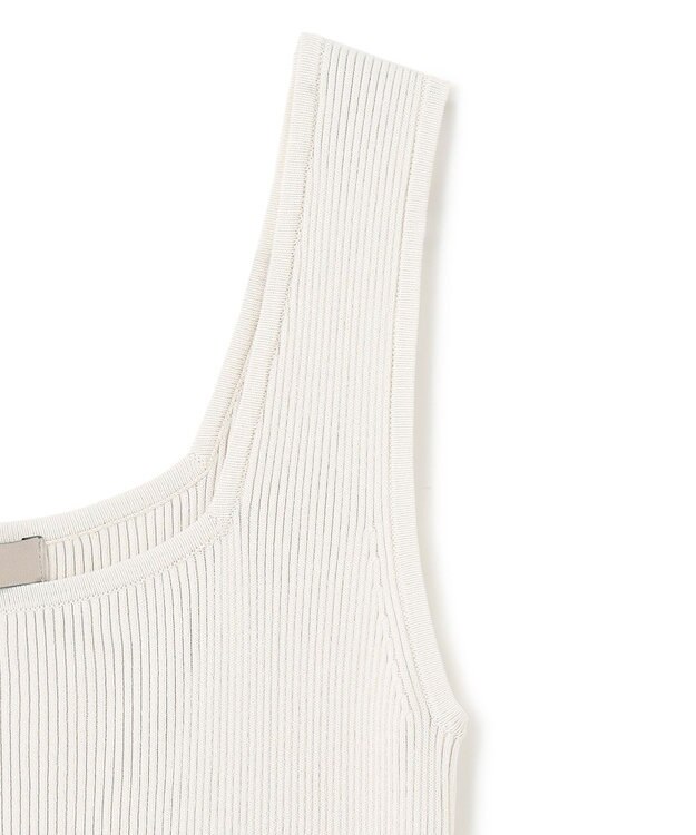 UNFILO スゴ機能 リブタンクトップ グレージュ