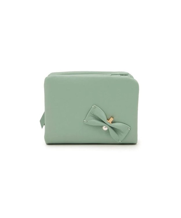 LANVIN en Bleu ペアル 二つ折Lファスナー財布 グリーン