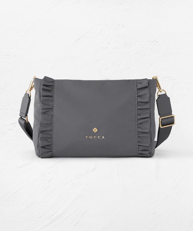 TOCCA 【撥水】TRIM WAVES POCHETTE ポシェットバッグ ライトグレー系