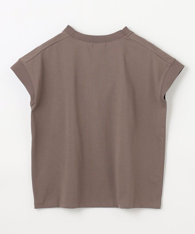 ANY ニットリブフレンチスリーブプルオーバー モカ