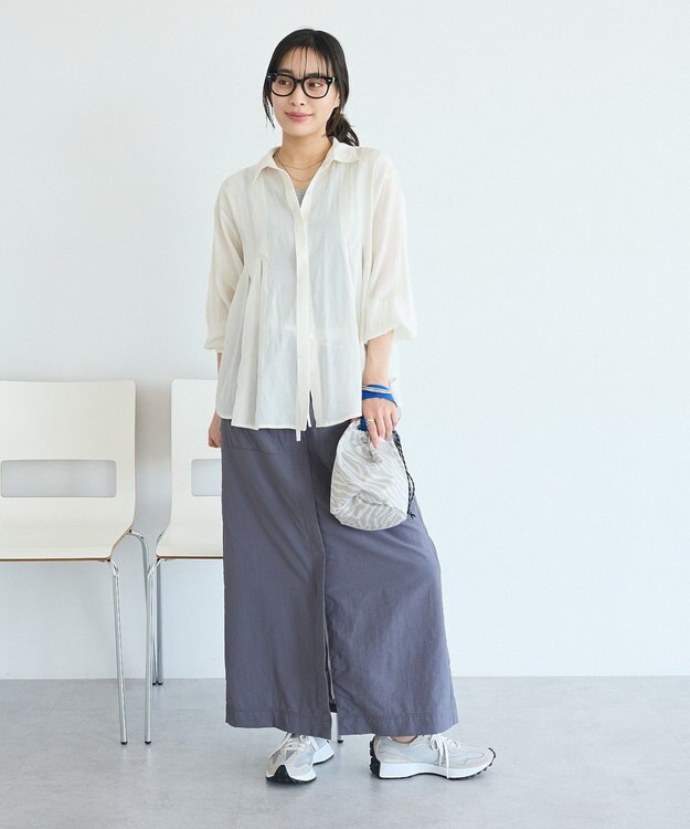 CRAFT STANDARD BOUTIQUE ヴィンテージボイルタックフレアシャツ Off White