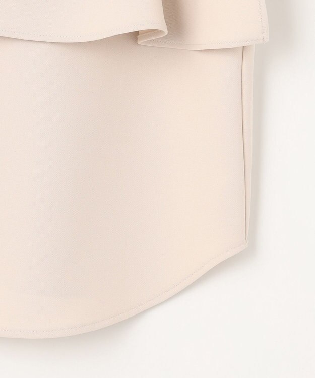 組曲 【KUMIKYOKU NAVY】コンフォータブルドレープ フリルブラウス サンドベージュ系