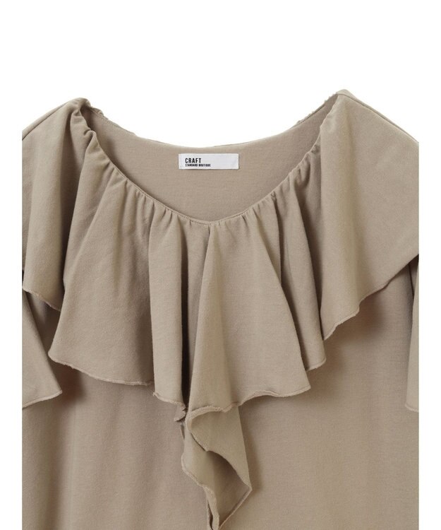 CRAFT STANDARD BOUTIQUE フリルデザインTee Gray Beige