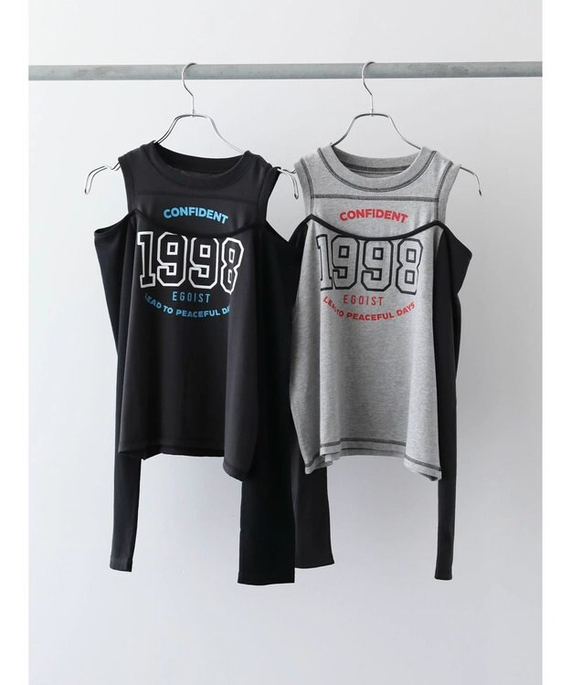 Green Parks ＥＧＯＩＳＴ　肩開きロゴ長袖プルオーバー Gray