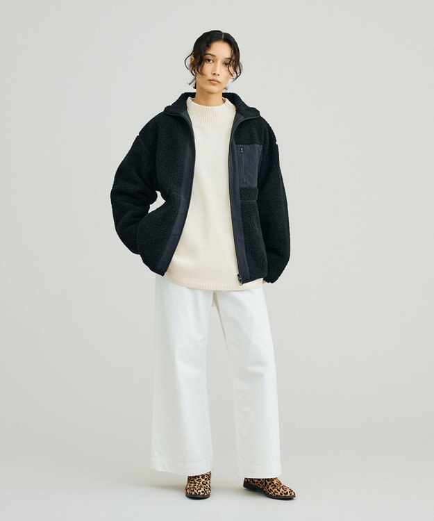 J.PRESS YORK STREET 【WOMEN】ウールカシミヤ ハイネックニット ホワイト系