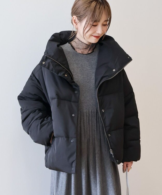 AMERICAN HOLIC リサイクル軽ポカ撥水加工スタンドショートコート Black