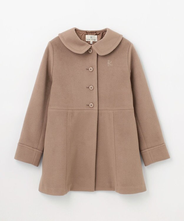 組曲 KIDS 【150-160㎝】フェイクウール コート ショコラ系