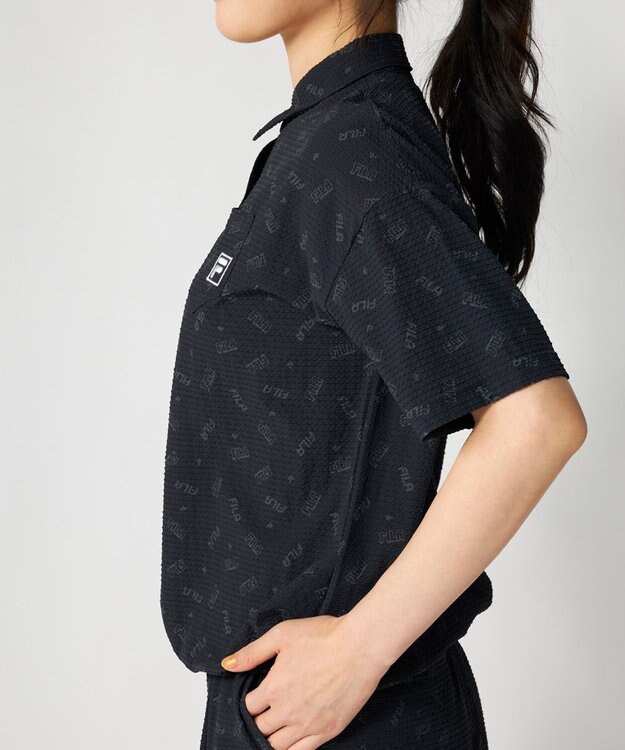 FILA GOLF／marie claire 【FILA GOLF】 ブランドロゴプリントTシャツ ブラック