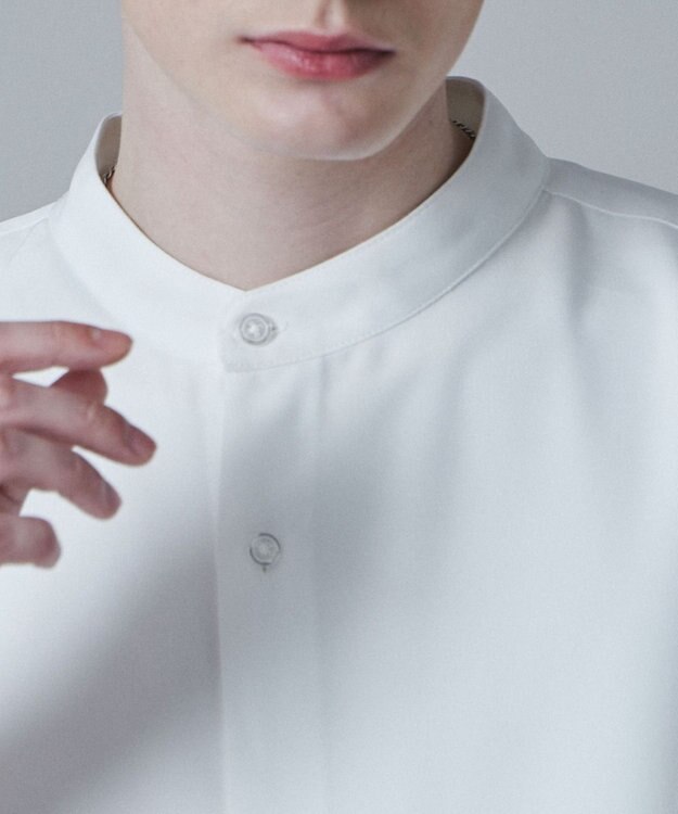 WEGO トロミBIGバンドカラーシャツ（S） ホワイト