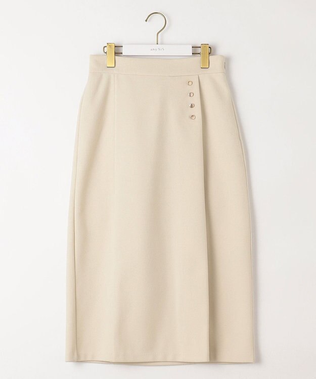 ANY SIS 【洗える】メルトンジャージー スカート アイボリー