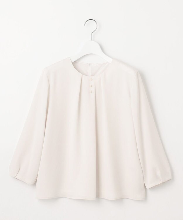 J.PRESS LADIES L ストレッチジョーゼット カットソー エクリュ系