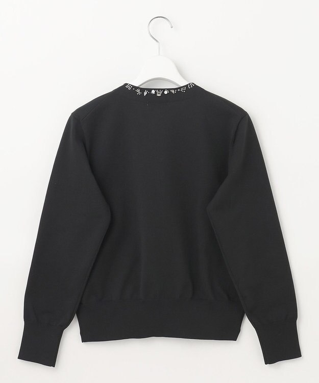 23区 S 【R(アール)】ブライトニット ネックビジューカーディガン ブラック系