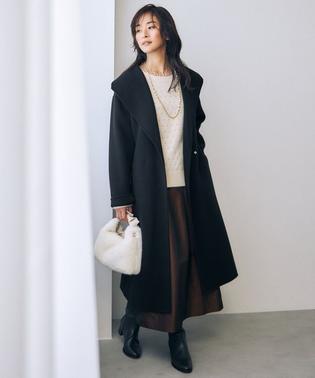 自由区 【撥水加工・洗える】エコタフタ スカート ココア