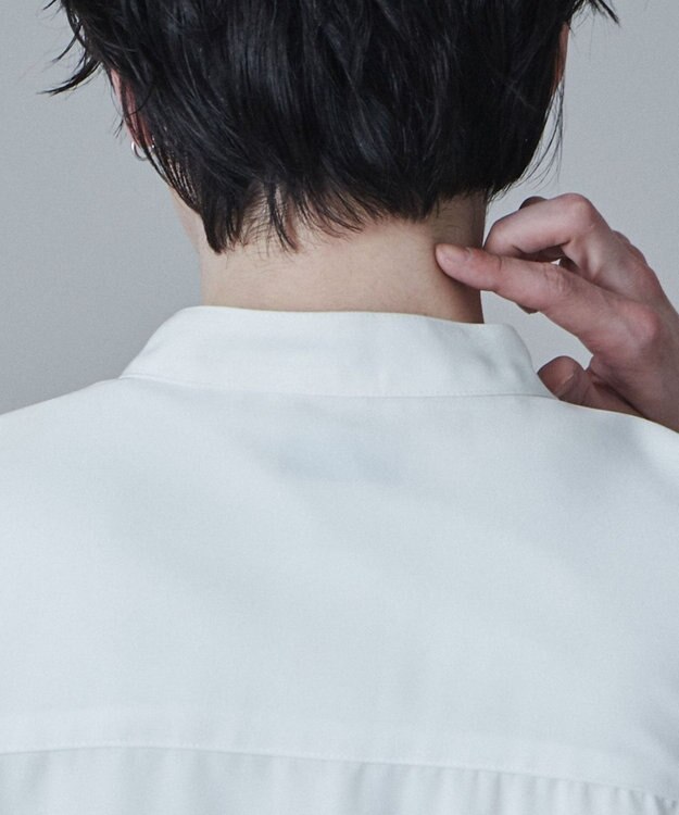 WEGO トロミBIGバンドカラーシャツ（S） ホワイト