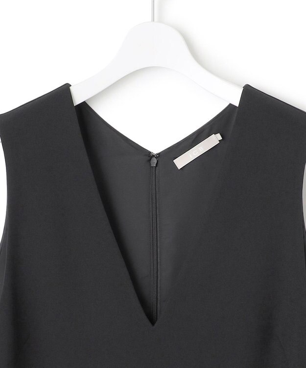 ICB  ウールライクストレッチ ジャンパースカート ブラック系