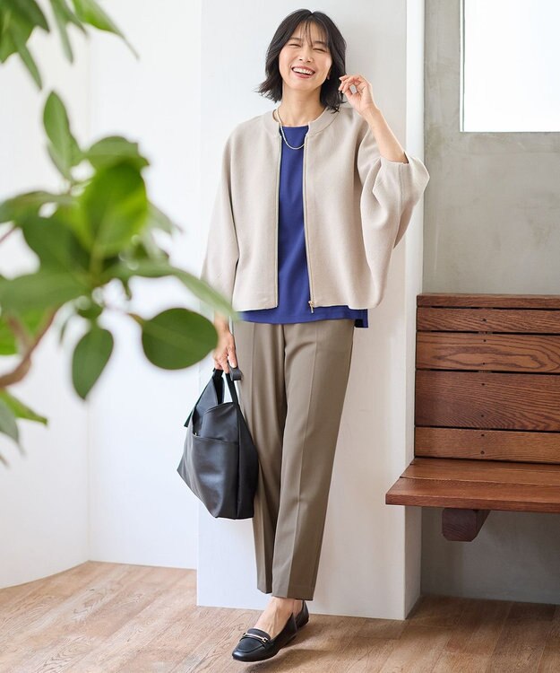 ANY L 【洗濯機可】袖タックプルオーバー ブルー