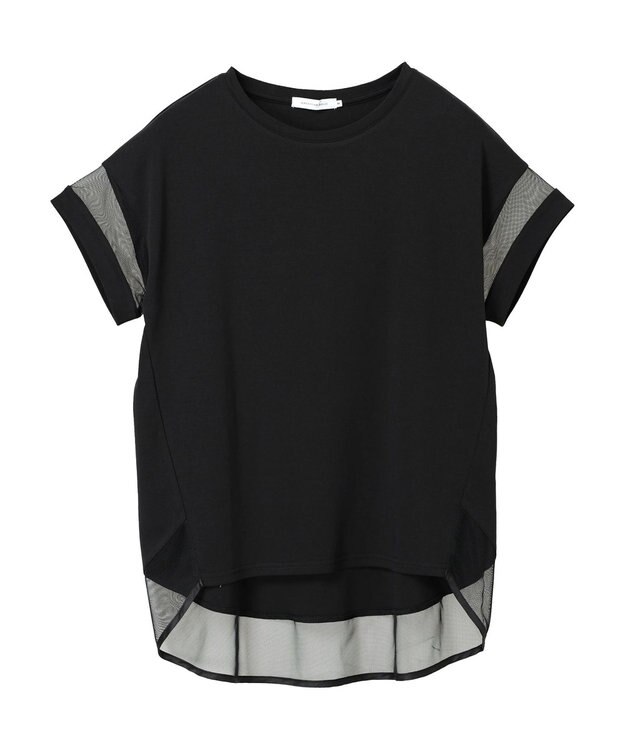 AMERICAN HOLIC 接触冷感チュールＭＩＸカットプルオーバー Black