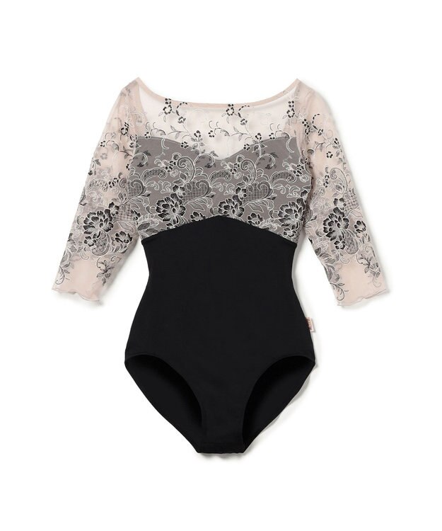 Chacott 【Nela ライン】6分袖レオタード ブラック