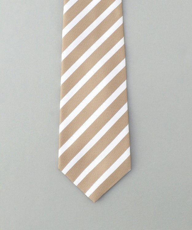GOTAIRIKU GOTAIRIKU別注【日本製】シルク ネクタイ_ストライプ柄 ベージュ系1