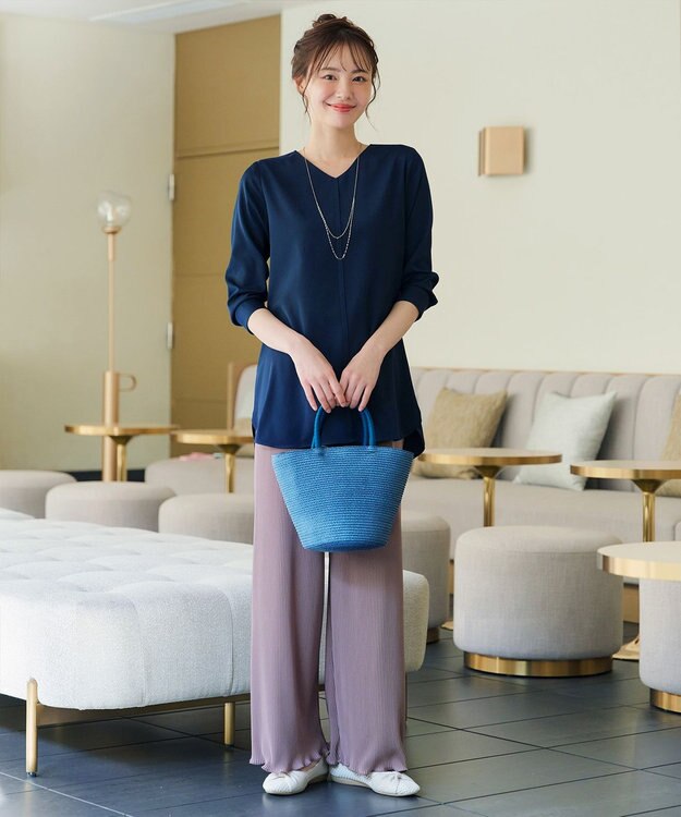 Tiaclasse 【新色追加・洗える】プリーツパンツ 新色 ラベンダー