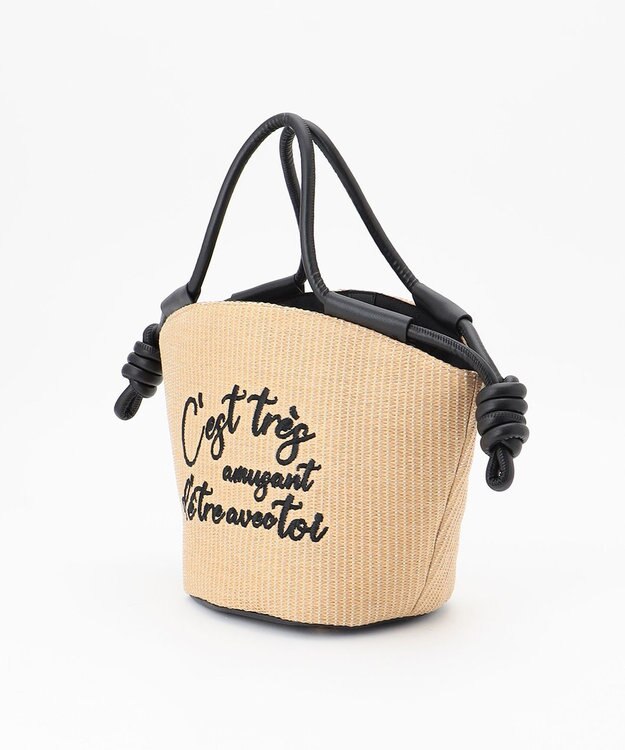 組曲 エンブロイダリーカゴ バッグ ベージュ系