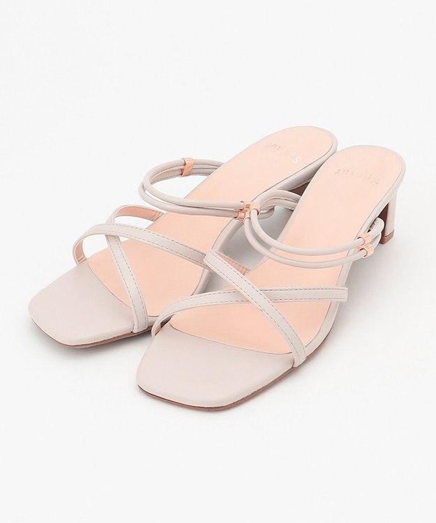 ANY SIS 【美人百花7月号掲載】ナローストラップ サンダル アイボリー