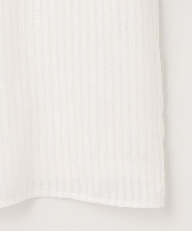 J.PRESS LADIES L シャドーストライプ ボウタイ カットソー ホワイト系1