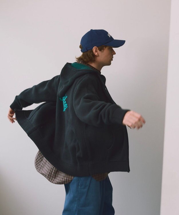 OP／FILA 【ocean pacific】ニットジップパーカー ネイビー