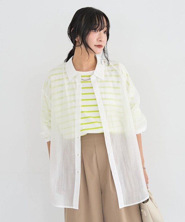 Green Parks サイドタックプルオーバー Lime Green