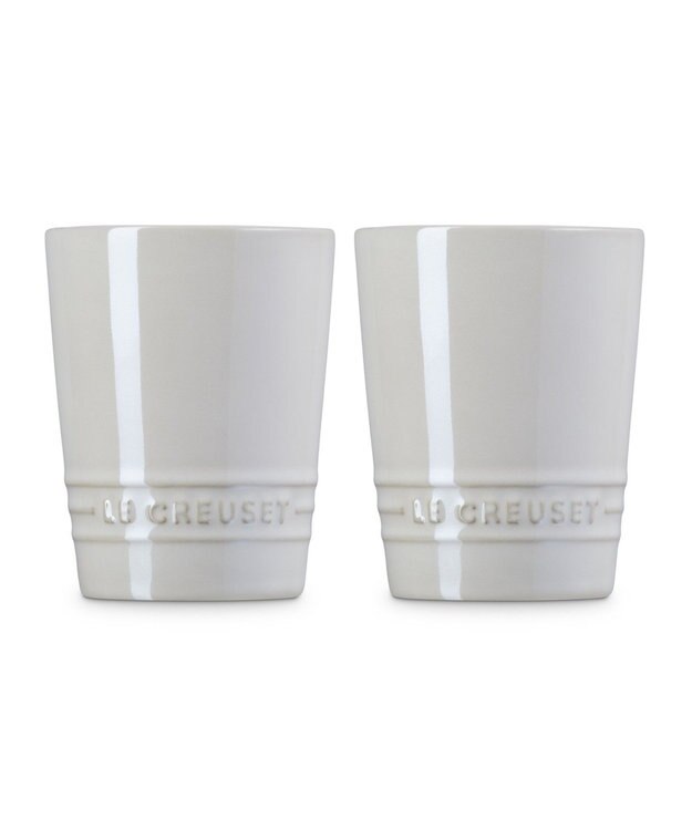 YAMATO テーブル＆キッチン 【ル・クルーゼ】ペア・ショート・タンブラー  ホワイトラスター ホワイト