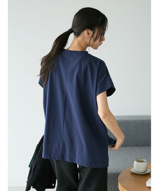 CRAFT STANDARD BOUTIQUE 発泡プリントロゴＴシャツ Navy
