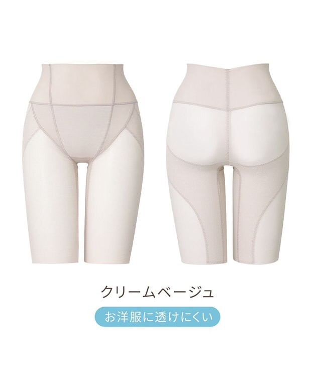 BRADELIS New York 【Yukine inc. 】ゆきねえモアソフト快適ホールドガードル24 接触冷感で汗をかいても快適補正 クリームベージュ