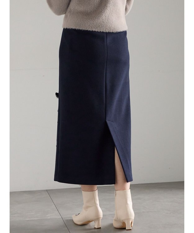 Te chichi ビジューデザインナロースカート《2025winter catalog item》 ネイビー
