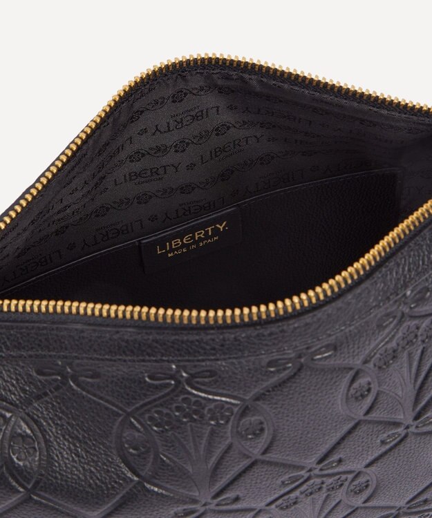 LIBERTY. アイフィス エンボスド コンプトン ショルダーバッグ ブラック