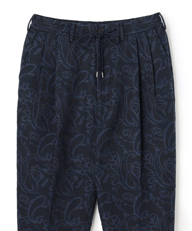 JOSEPH HOMME 【新柄】エス二カルスラブジャガード ドロスト付ワイドテーパードパンツ/ ORIGIN CONVERTIBLE ネイビー系