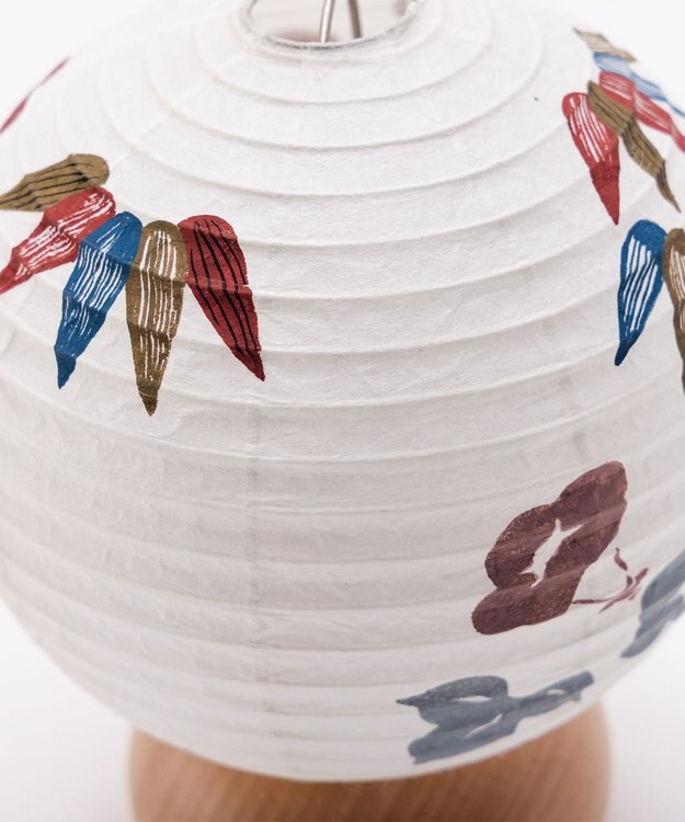 ちょうちん堂 【あかり道】〈手書絵付〉竹に朝顔 ちょうちん ライト ホワイト