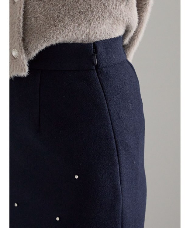 Te chichi ビジューデザインナロースカート《2025winter catalog item》 ネイビー