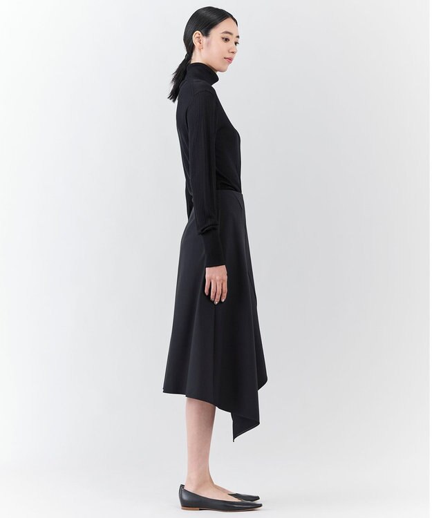 23区 【エステータ】ライトダブルクロス スカート ブラック