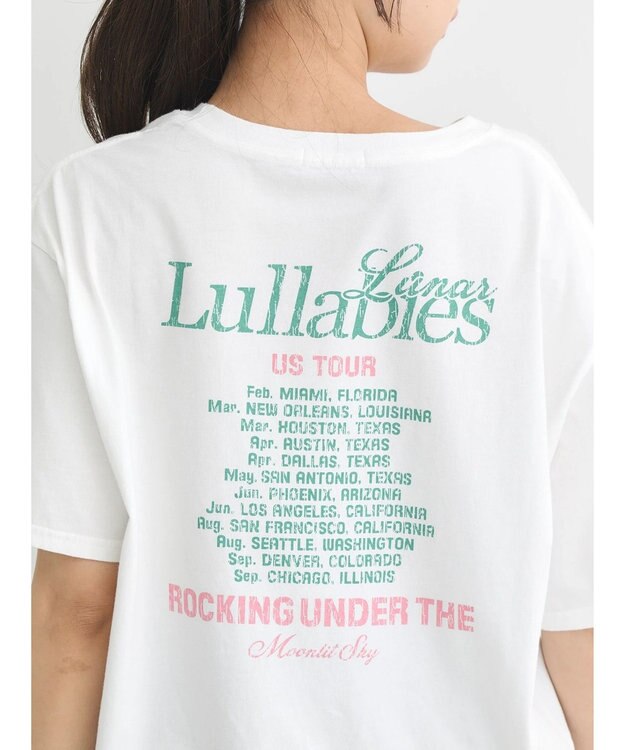 earth music&ecology ツアープリントＴシャツ Off White