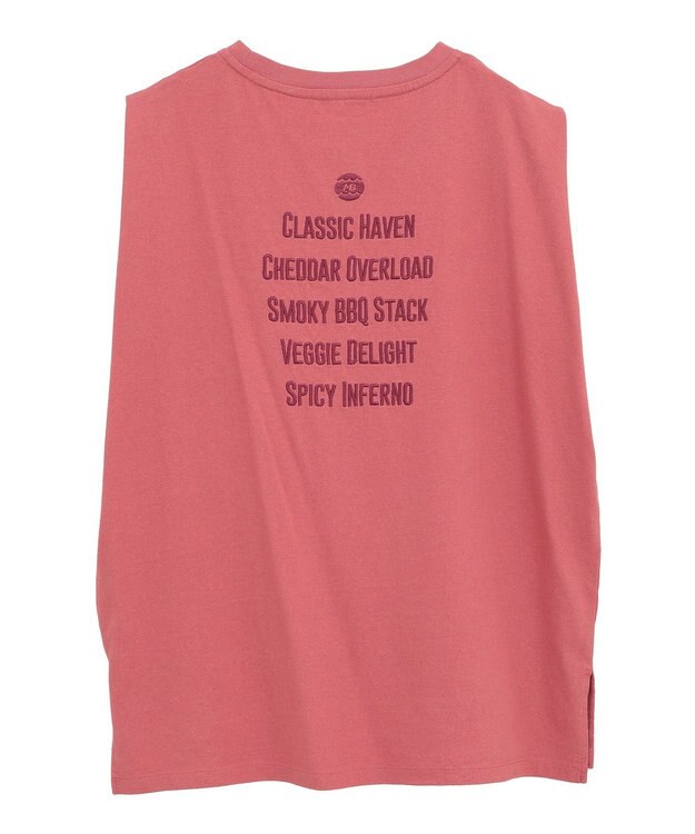 AMERICAN HOLIC ロゴ刺繍ノースリーブプルオーバー Orange