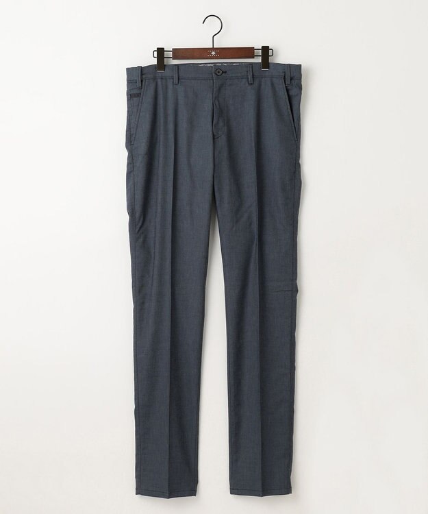 JOSEPH ABBOUD 【キングサイズ・ウエストも伸びる！/ストレッチ】ミックスリネンシャンブレーパンツ グレー系