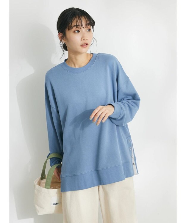 CRAFT STANDARD BOUTIQUE 裏毛リングドットプルオーバー Sax