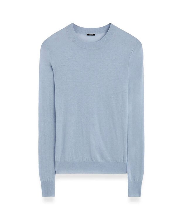 JOSEPH 【洗える】キャッシュエアー　ラウンドネックニット Faded Sky