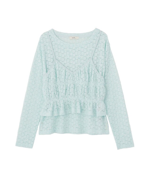 earth music&ecology SET2点カットレースプルオーバー＋ビスチェ Peppermint