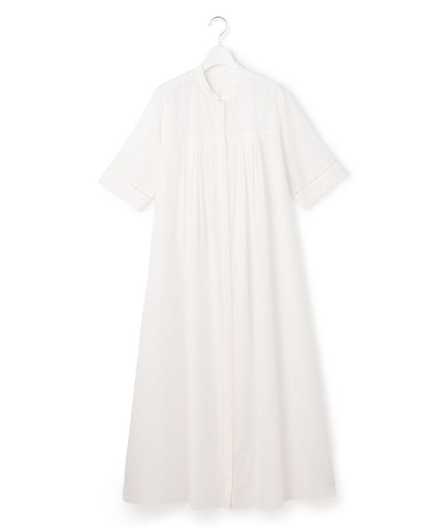 ICB L リネンスラブローン シャツワンピース オフホワイト