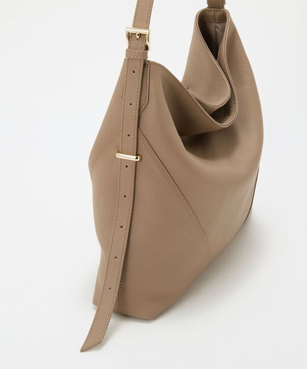 TOPKAPI 【TREASURE TOPKAPI】シュリンクレザー ワンハンドル 2way ショルダー バッグ グレージュ